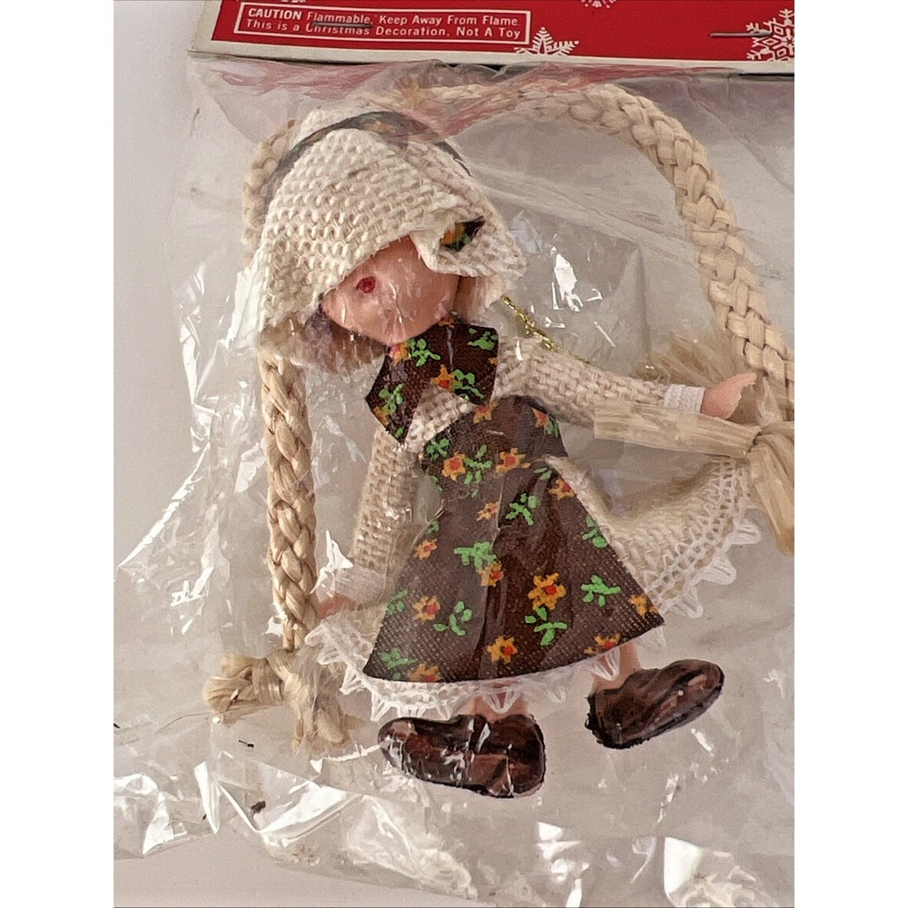 Vintage Sears Fabric Folk Girl‎ Ornament Prairie / Holly Hobbie Style 93551 - Picture 3 of 10